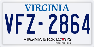 VA license plate VFZ2864