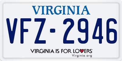 VA license plate VFZ2946