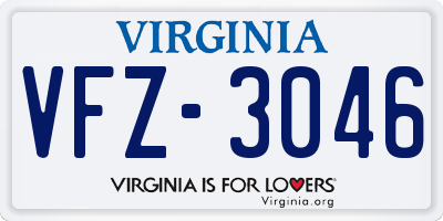 VA license plate VFZ3046
