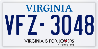 VA license plate VFZ3048