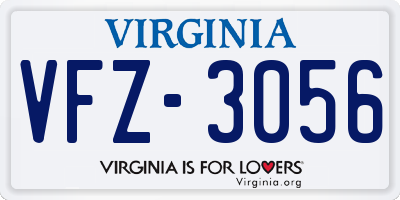 VA license plate VFZ3056