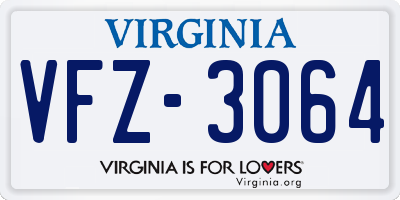 VA license plate VFZ3064
