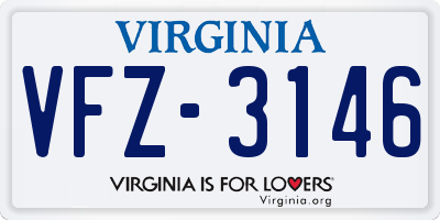 VA license plate VFZ3146