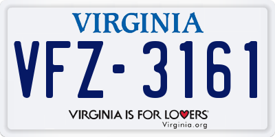 VA license plate VFZ3161