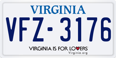VA license plate VFZ3176