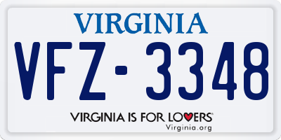 VA license plate VFZ3348
