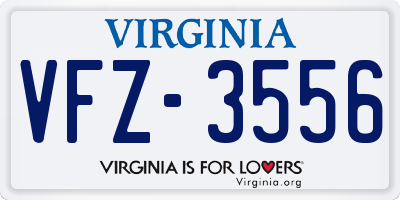 VA license plate VFZ3556