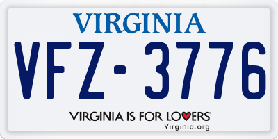 VA license plate VFZ3776