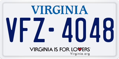 VA license plate VFZ4048