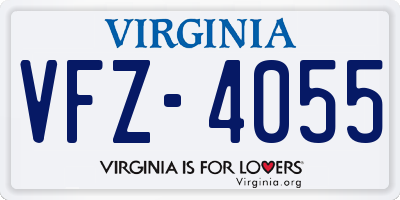 VA license plate VFZ4055