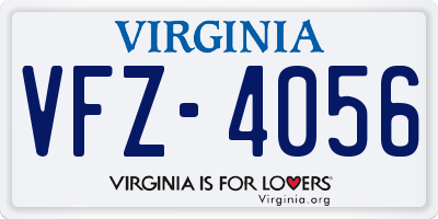 VA license plate VFZ4056