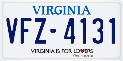 VA license plate VFZ4131