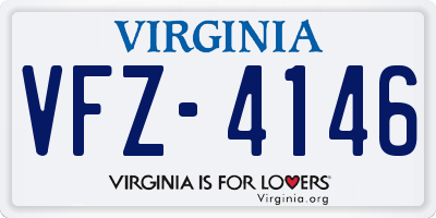 VA license plate VFZ4146