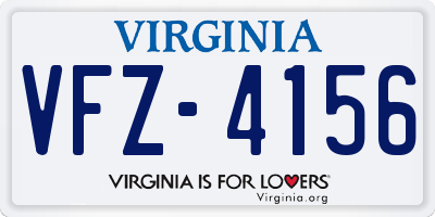 VA license plate VFZ4156