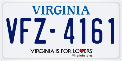 VA license plate VFZ4161