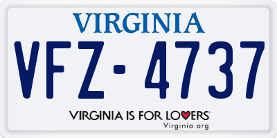 VA license plate VFZ4737
