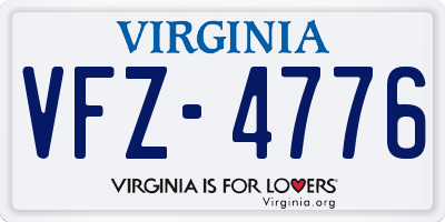 VA license plate VFZ4776