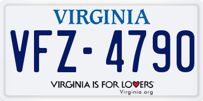 VA license plate VFZ4790