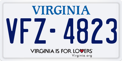 VA license plate VFZ4823