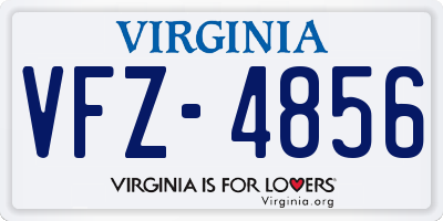 VA license plate VFZ4856
