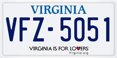 VA license plate VFZ5051