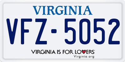 VA license plate VFZ5052