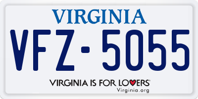 VA license plate VFZ5055
