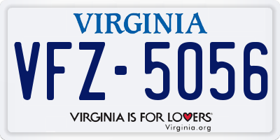VA license plate VFZ5056