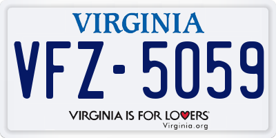 VA license plate VFZ5059