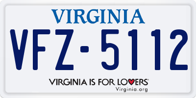 VA license plate VFZ5112