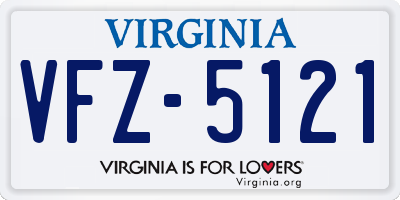 VA license plate VFZ5121