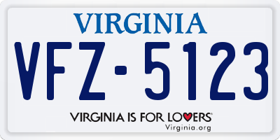 VA license plate VFZ5123