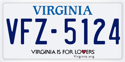 VA license plate VFZ5124