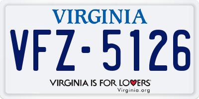 VA license plate VFZ5126