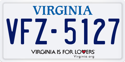 VA license plate VFZ5127