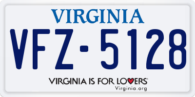 VA license plate VFZ5128