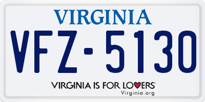 VA license plate VFZ5130