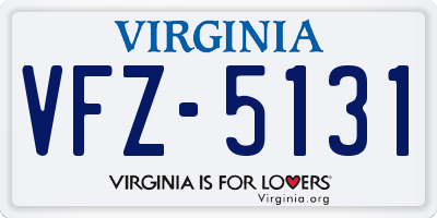 VA license plate VFZ5131
