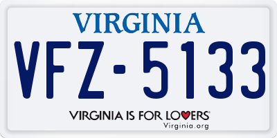 VA license plate VFZ5133