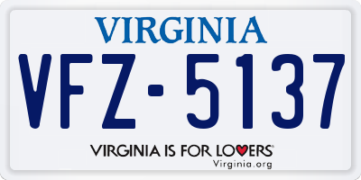 VA license plate VFZ5137