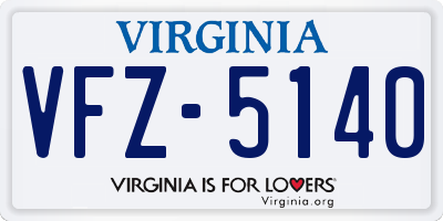 VA license plate VFZ5140