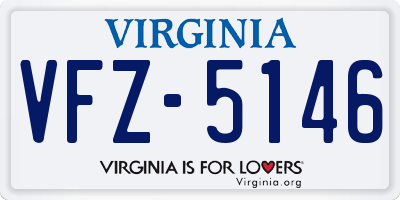 VA license plate VFZ5146