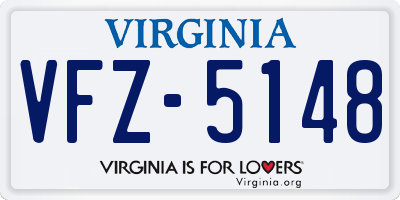 VA license plate VFZ5148