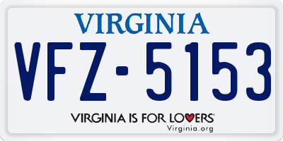 VA license plate VFZ5153