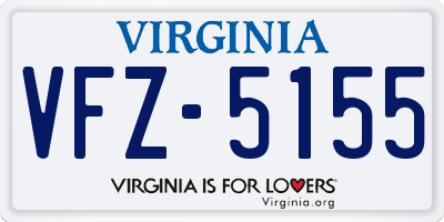 VA license plate VFZ5155