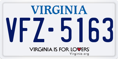 VA license plate VFZ5163