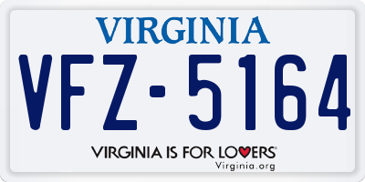 VA license plate VFZ5164