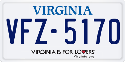 VA license plate VFZ5170