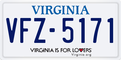 VA license plate VFZ5171