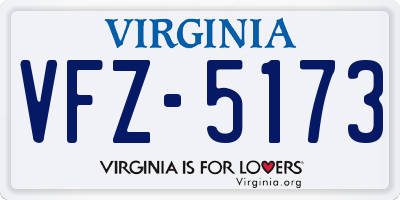 VA license plate VFZ5173